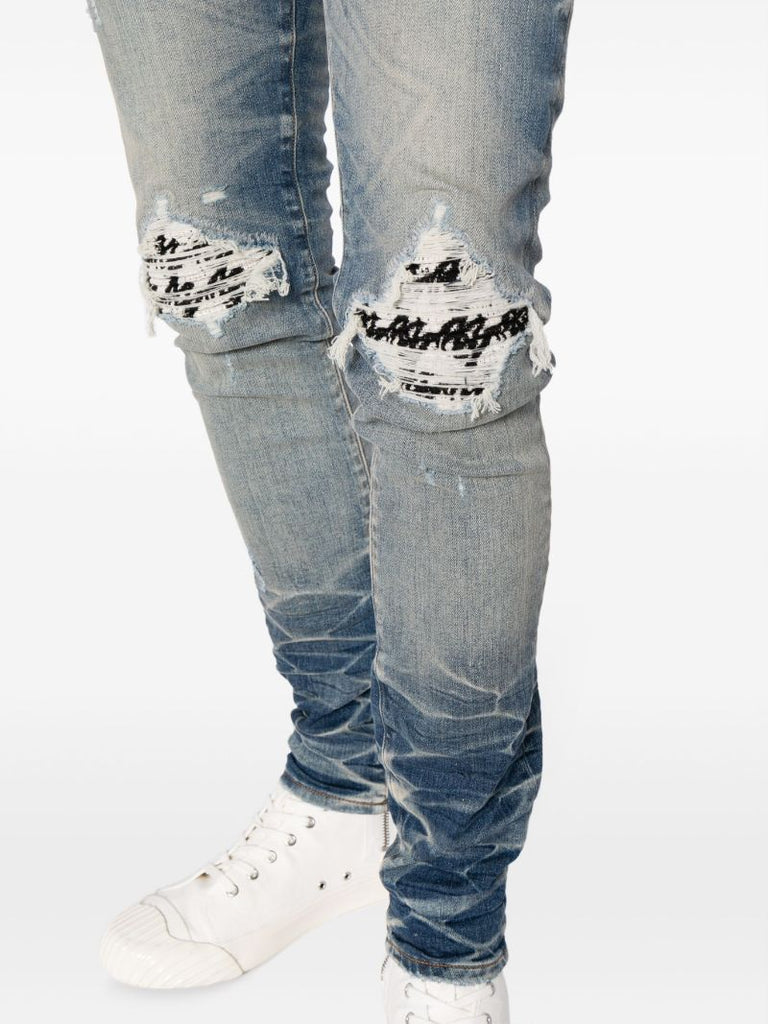 Blue Distressed Skinny Jeans