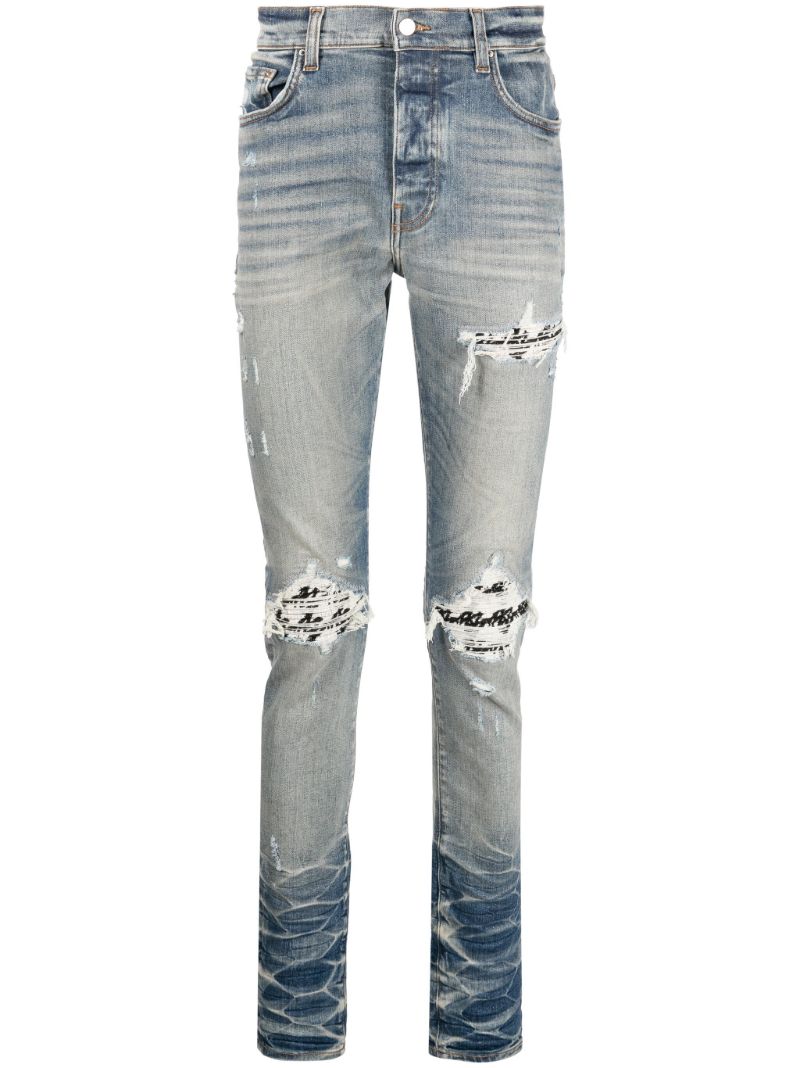 Blue Distressed Skinny Jeans