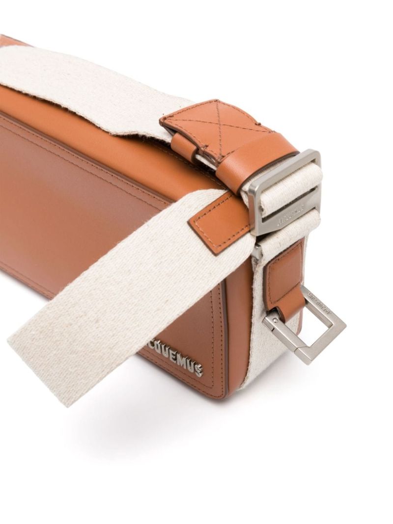 Brown Le Cuerda Horizontal Leather Cross Body Bag