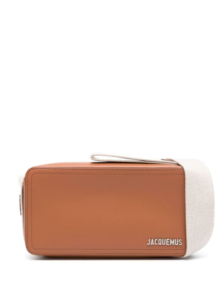 Brown Le Cuerda Horizontal Leather Cross Body Bag