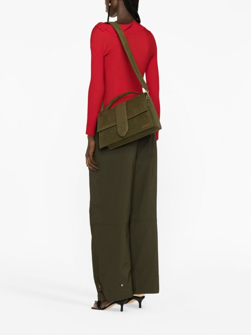 Green Le Bambinou Leather Top Handle Bag