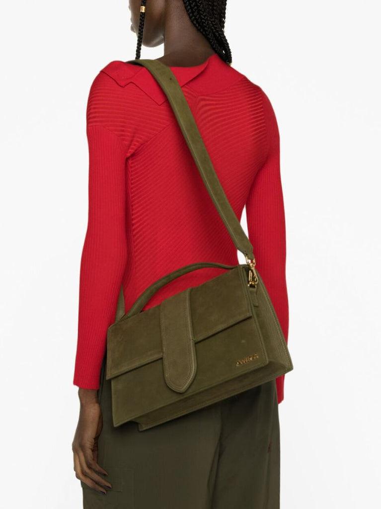 Green Le Bambinou Leather Top Handle Bag
