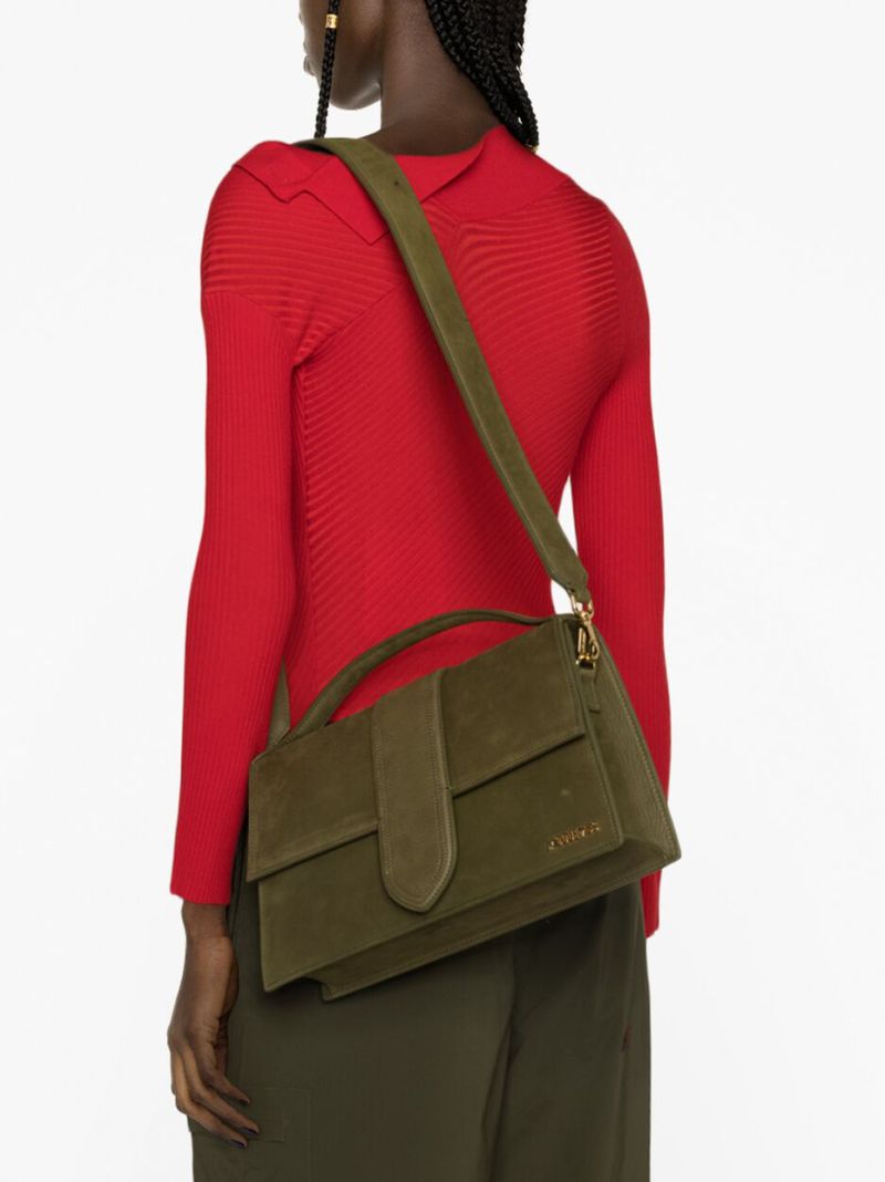 Green Le Bambinou Leather Top Handle Bag