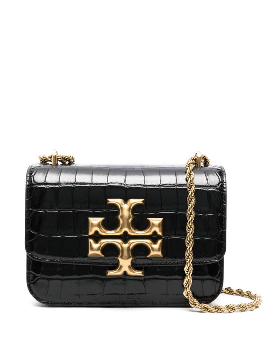Black Eleanor Small Leather Crossbody Bag