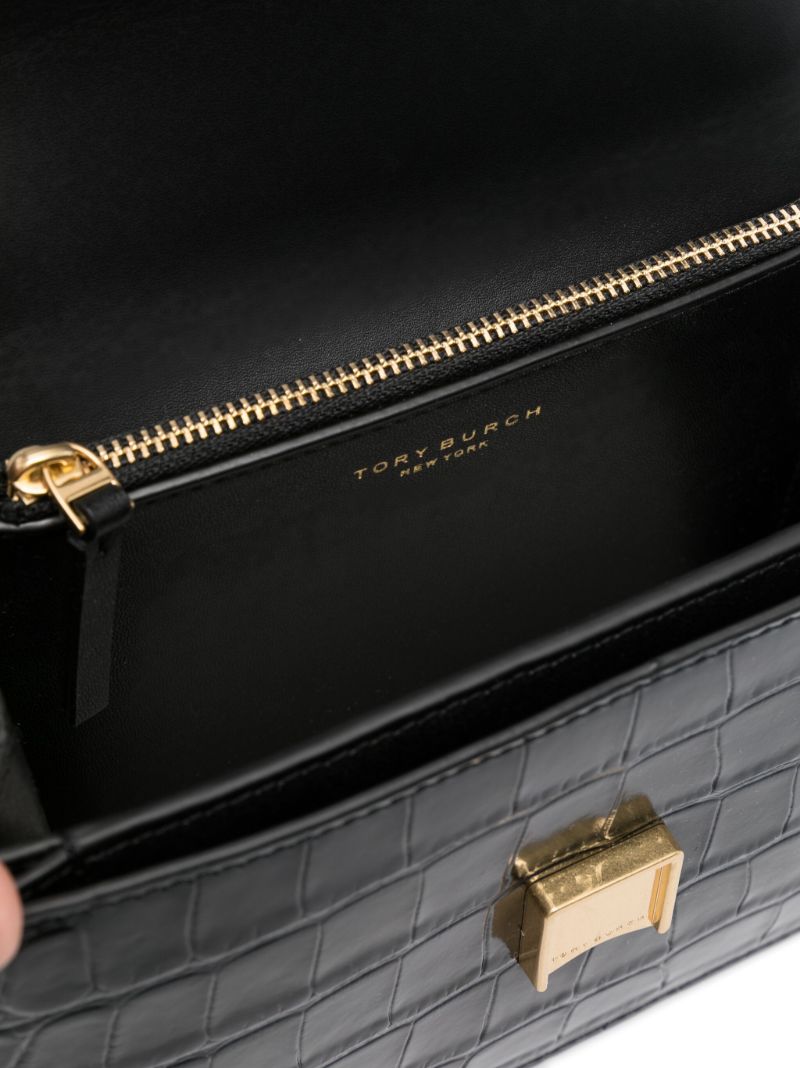 Black Eleanor Small Leather Crossbody Bag