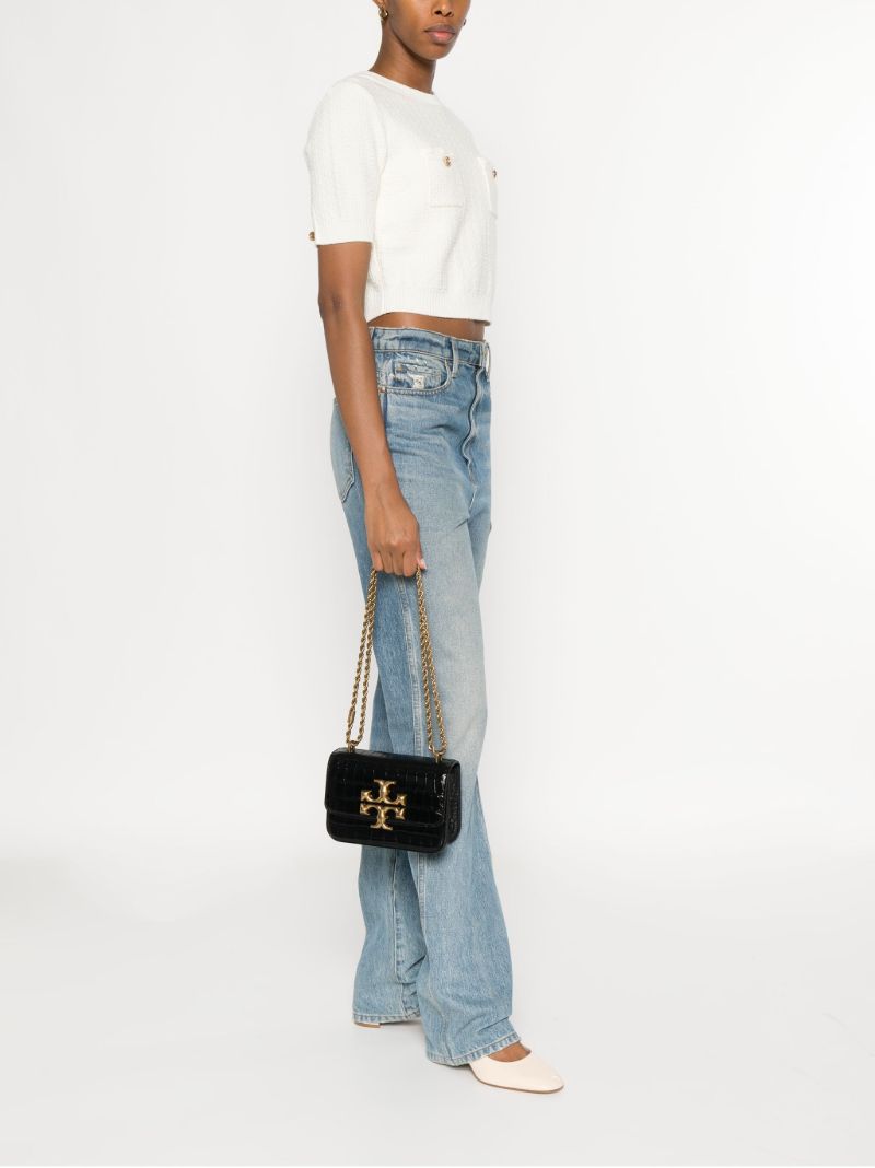 Black Eleanor Small Leather Crossbody Bag
