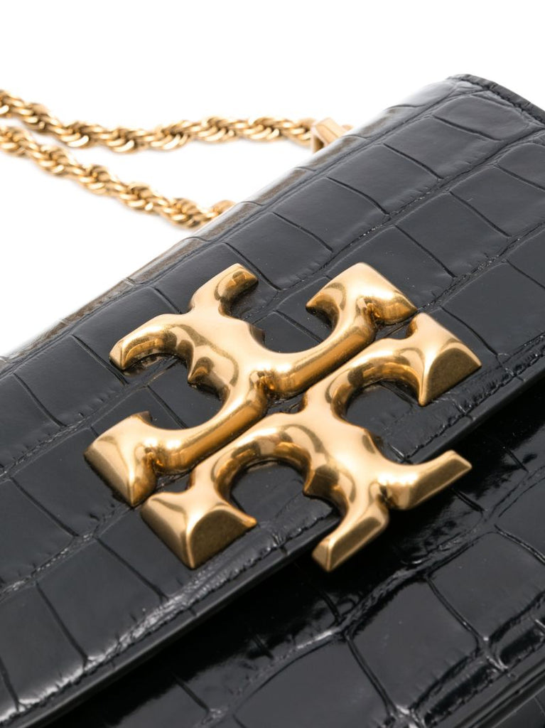 Black Eleanor Small Leather Crossbody Bag