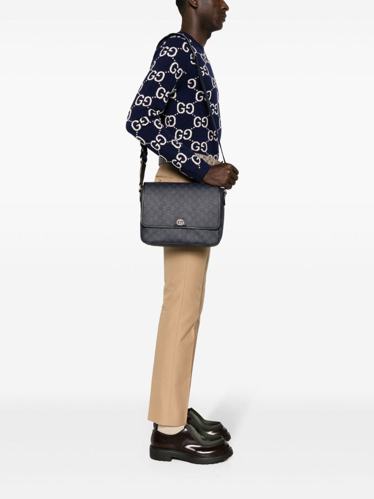 Blue Medium Ophidia Messenger Bag