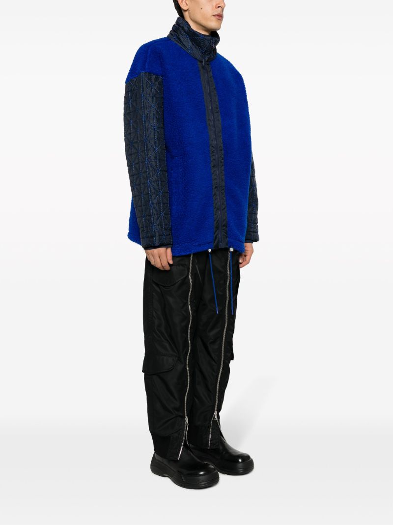 Blue Fleece Bomber Jacket