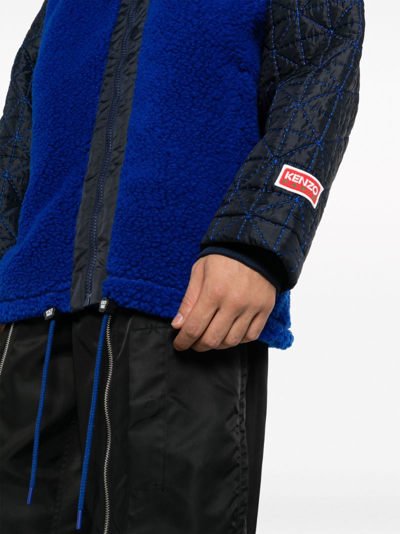 Blue Fleece Bomber Jacket