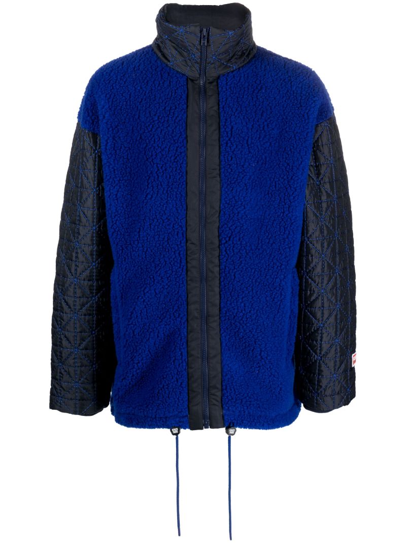 Blue Fleece Bomber Jacket