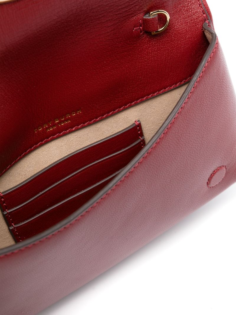 Red Reva Leather Cross Body Bag