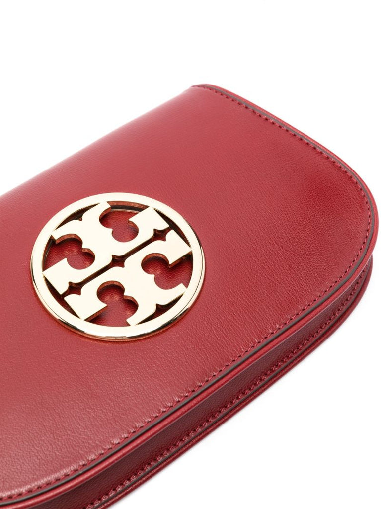 Red Reva Leather Cross Body Bag