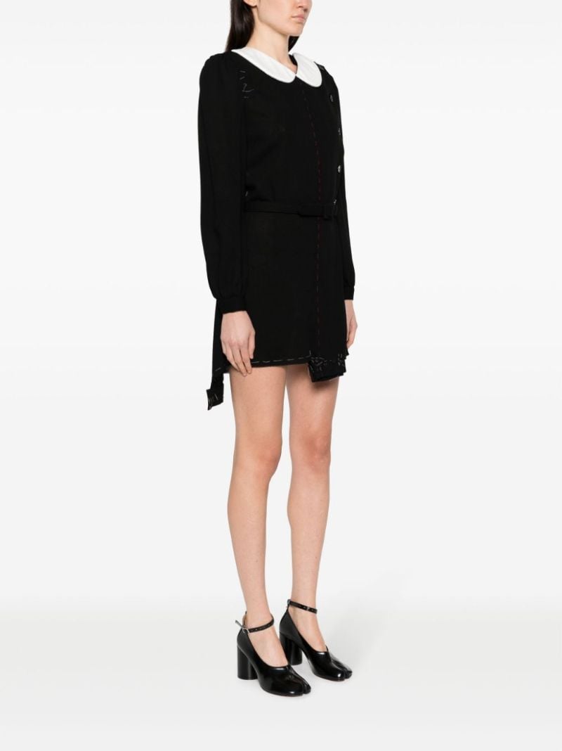 Black Virgin-wool Mini Dress