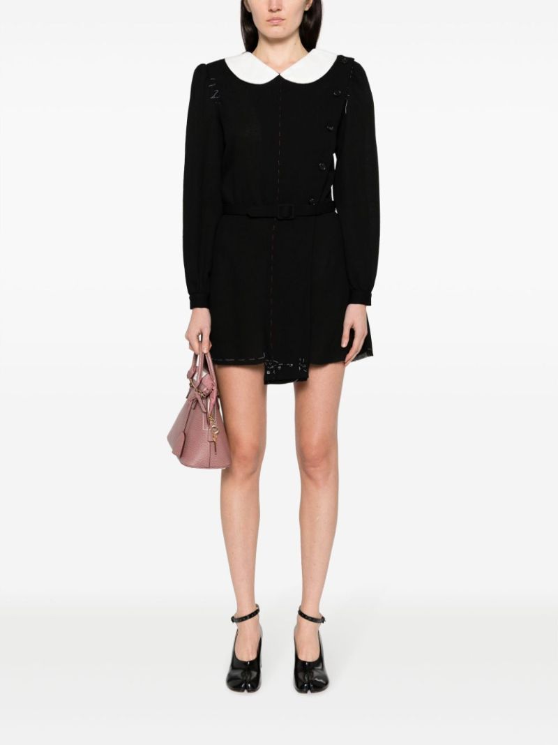 Black Virgin-wool Mini Dress