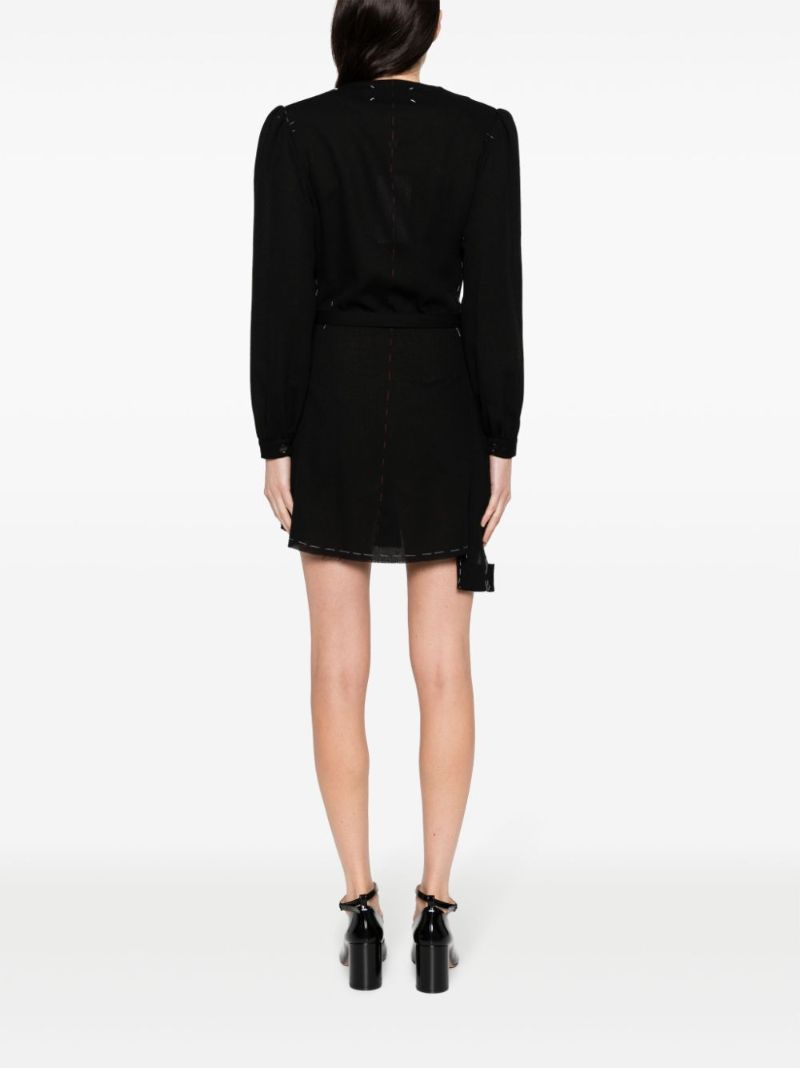 Black Virgin-wool Mini Dress