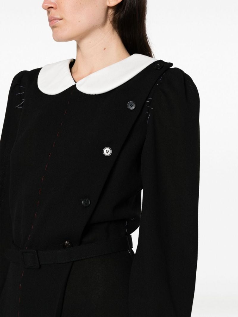 Black Virgin-wool Mini Dress