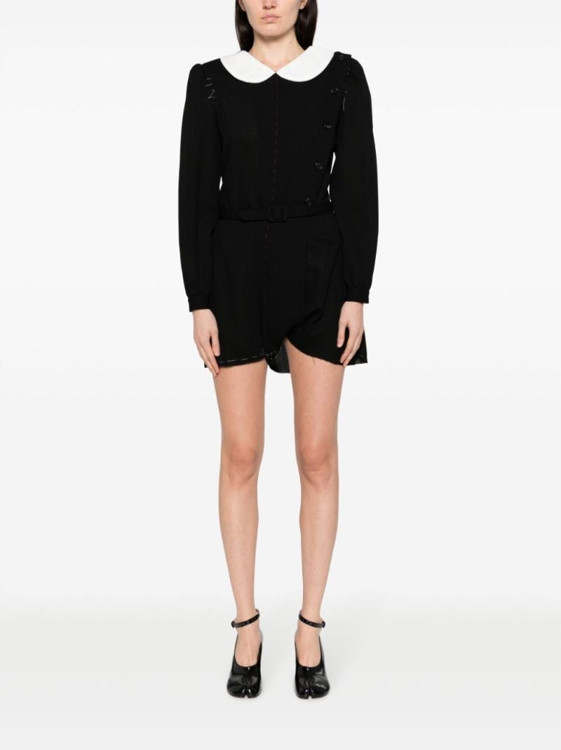 Black Virgin-wool Mini Dress
