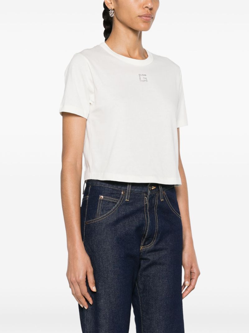 White Square G Rhinestone-embellished T-shirt