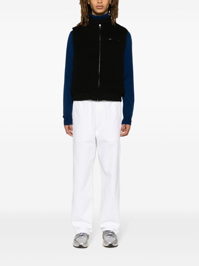 Black Wool-fleece Gilet