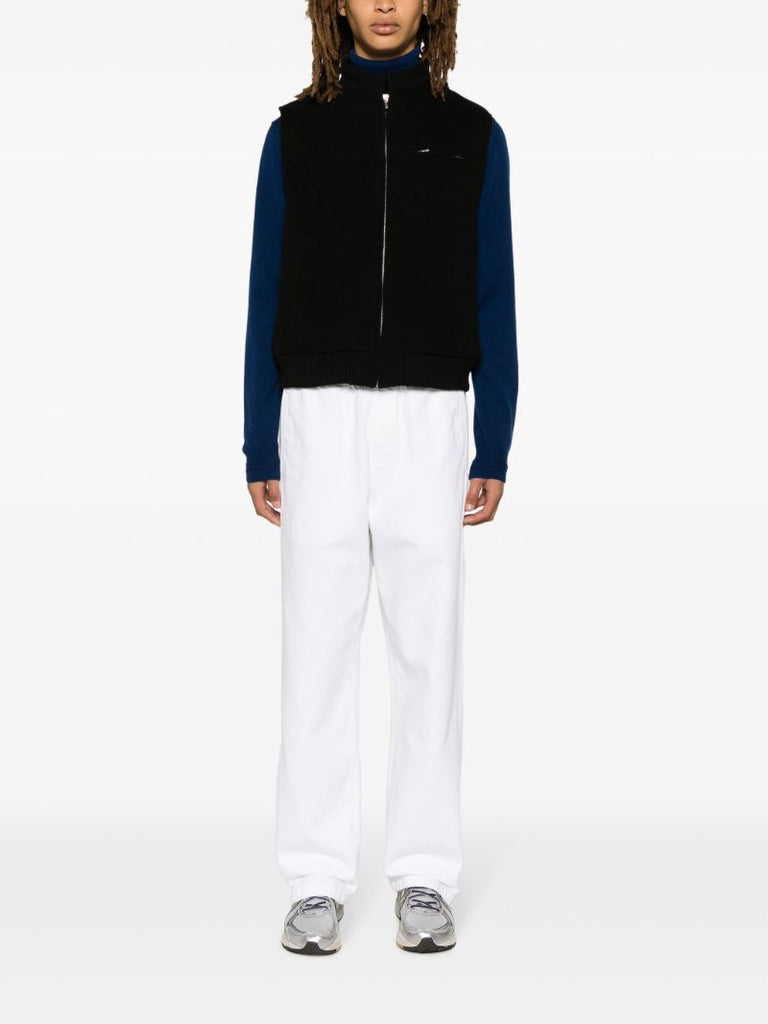 Black Wool-fleece Gilet