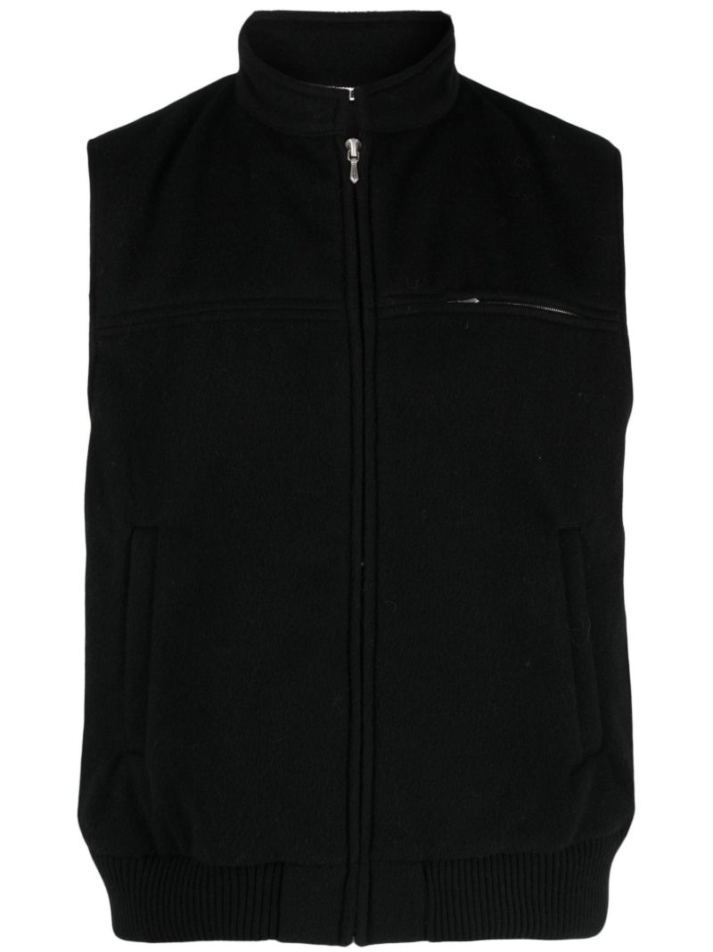 Black Wool-fleece Gilet