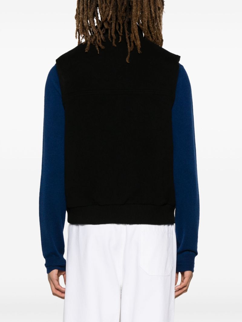 Black Wool-fleece Gilet