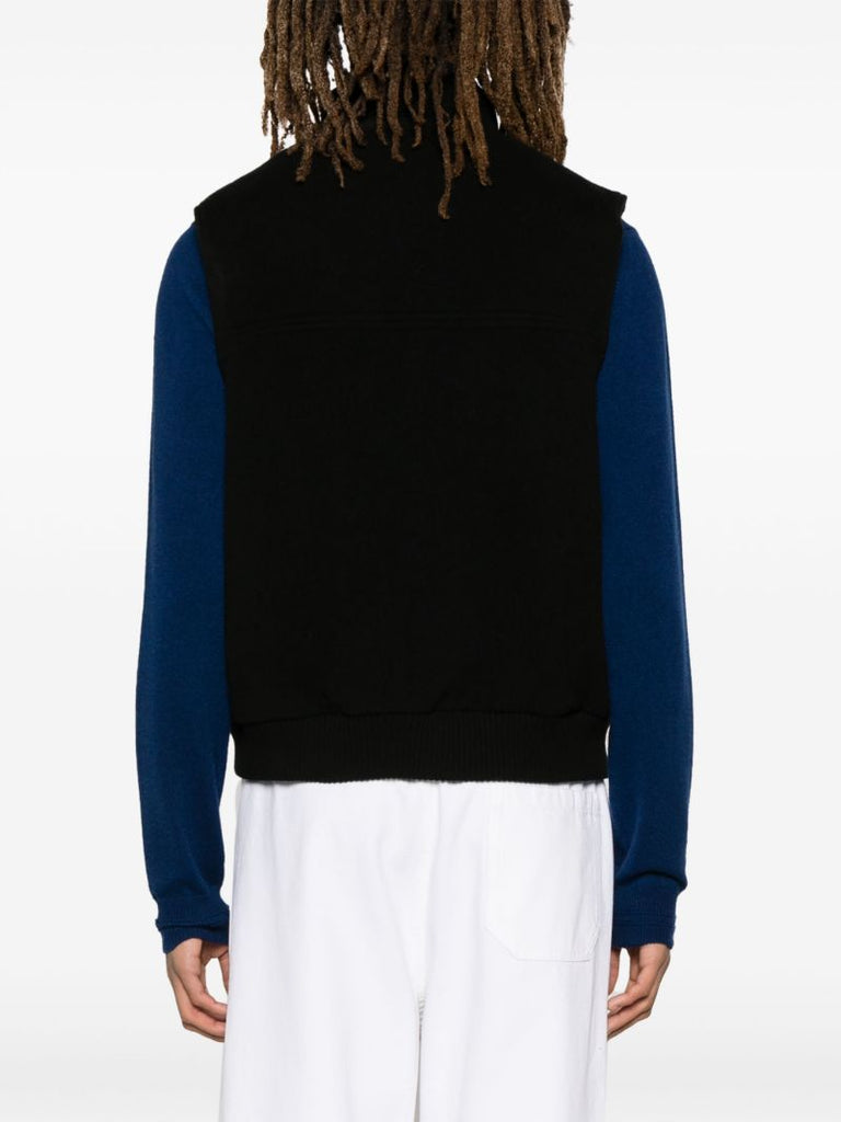 Black Wool-fleece Gilet