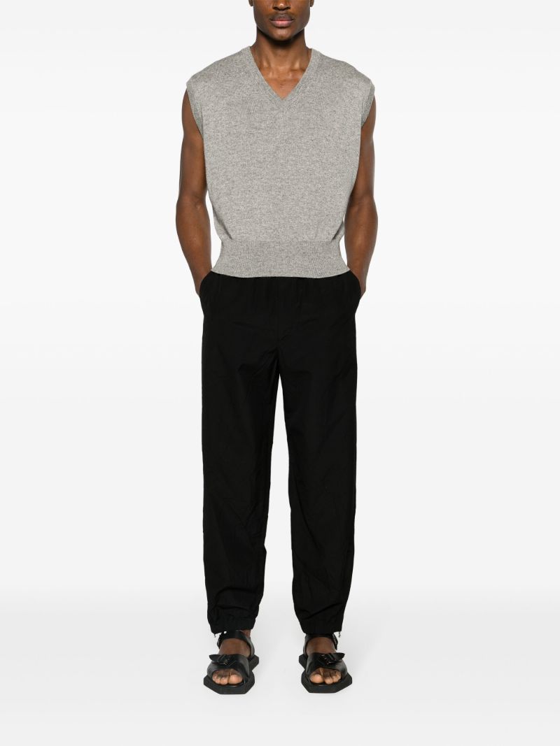 Grey Knitted Cashmere-silk Top