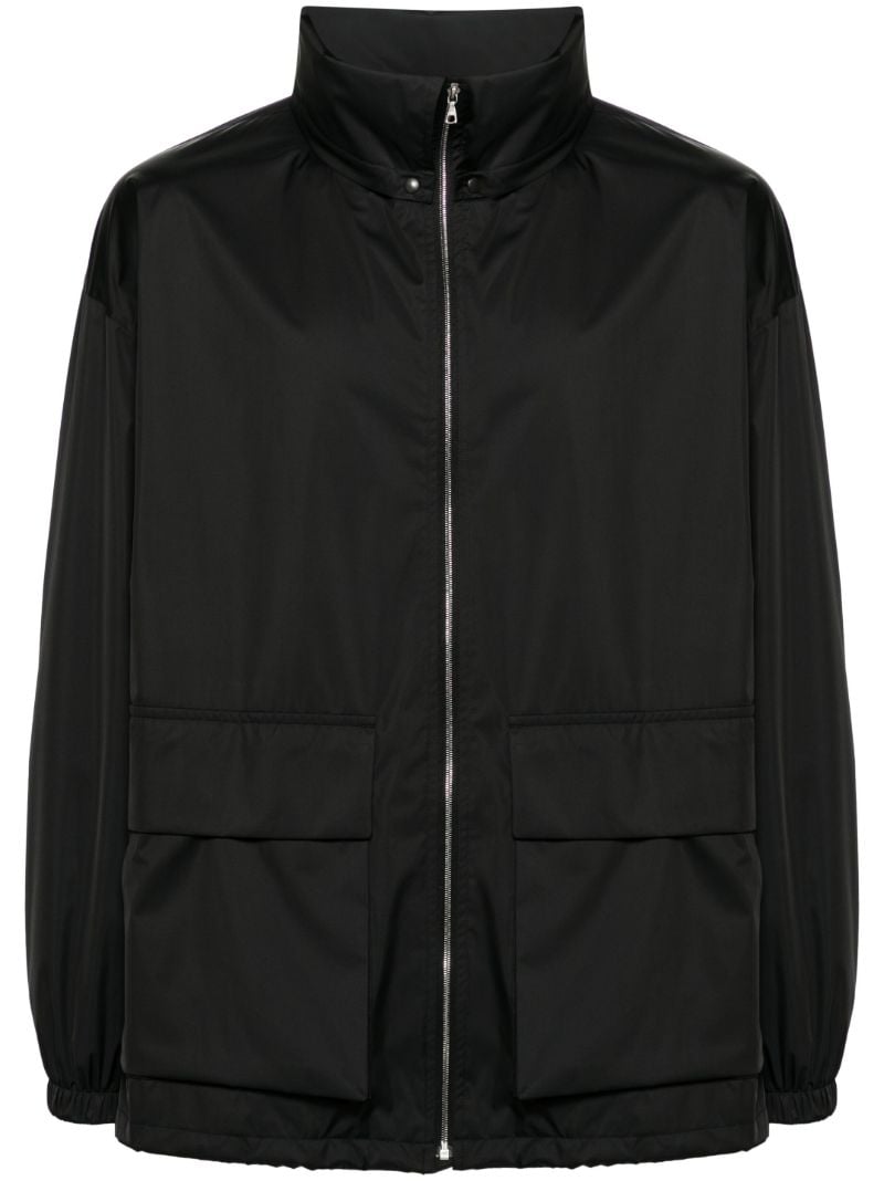 Black Hard Twist Laminated Jacket