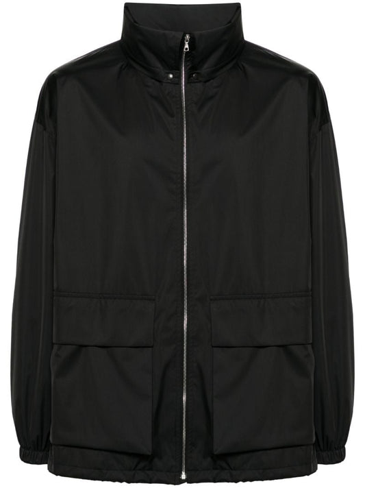 Black Hard Twist Laminated Jacket