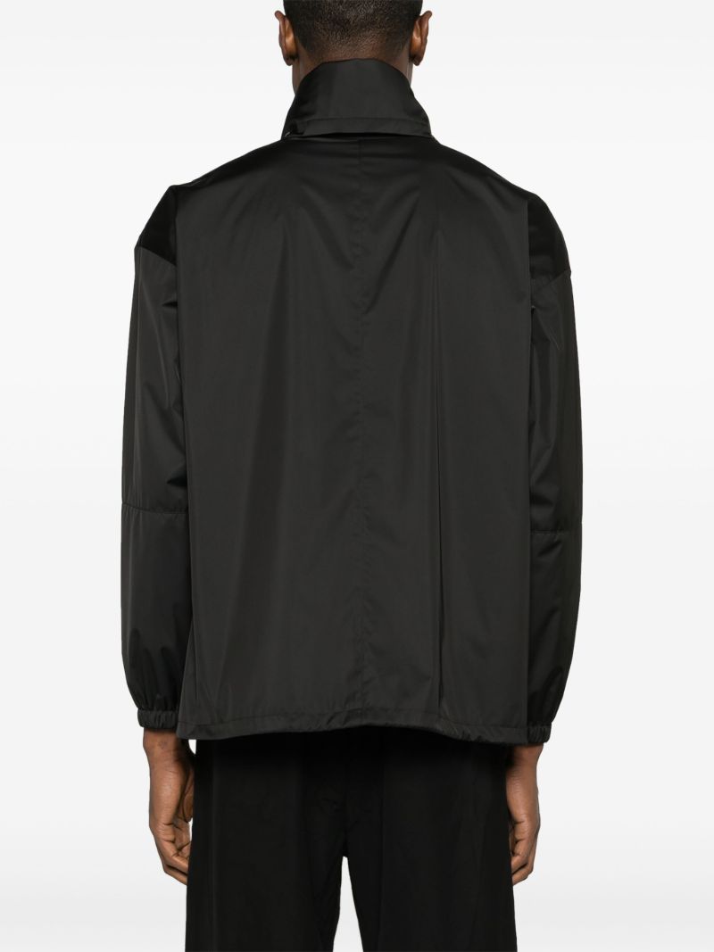 Black Hard Twist Laminated Jacket
