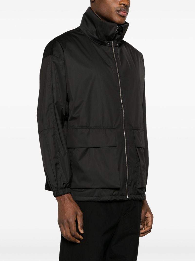 Black Hard Twist Laminated Jacket