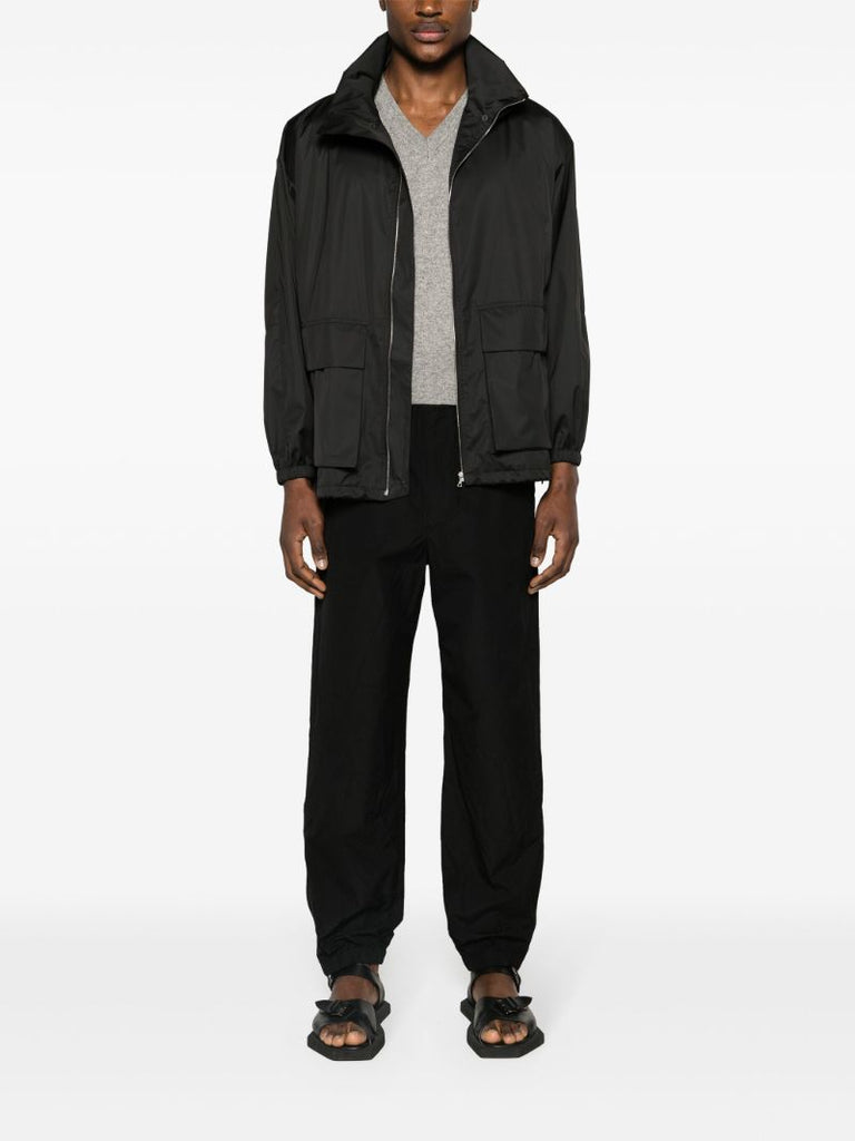 Black Hard Twist Laminated Jacket