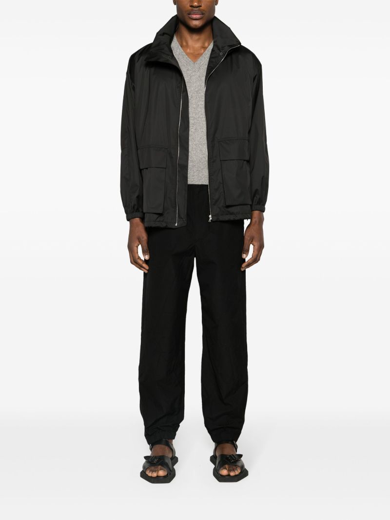 Black Hard Twist Laminated Jacket