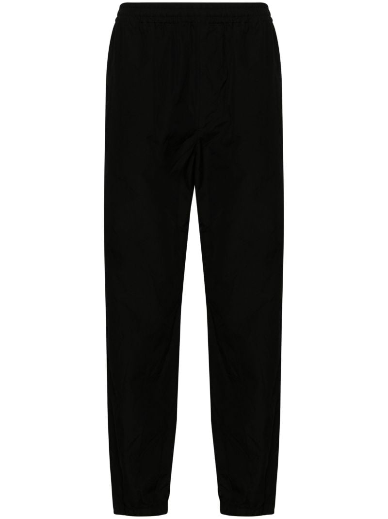 Black High Count Tapered Wool Trousers