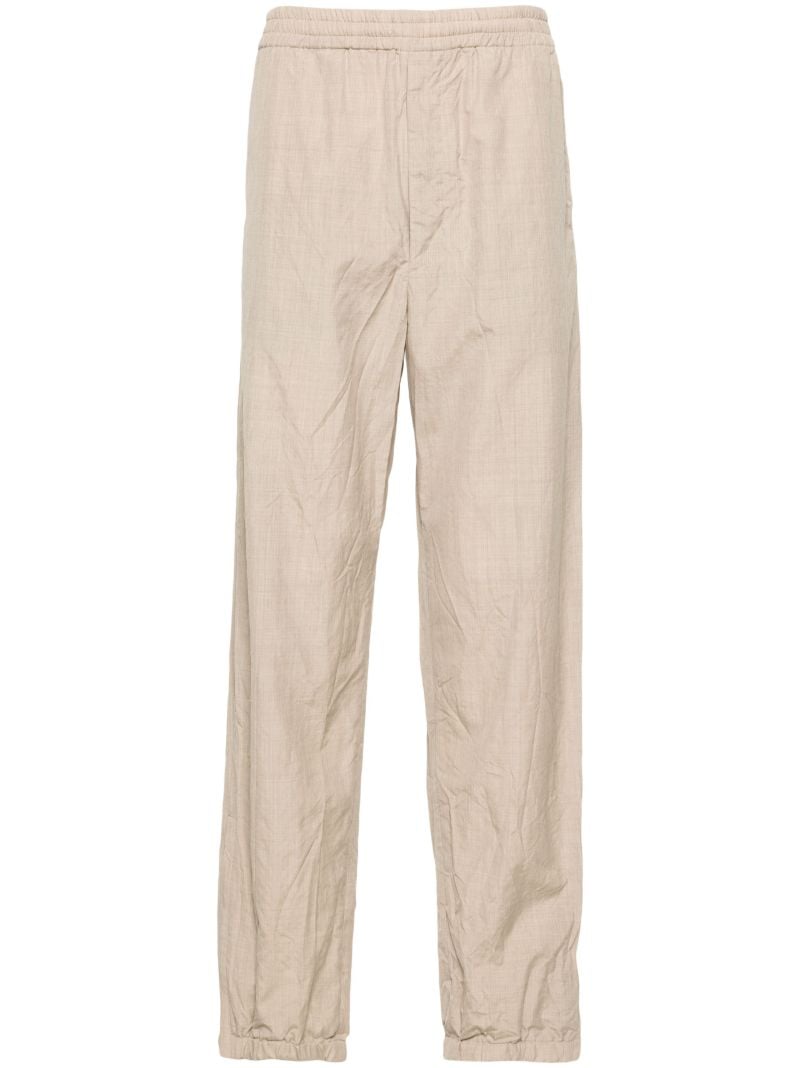 Neutral Wool-poplin Trousers