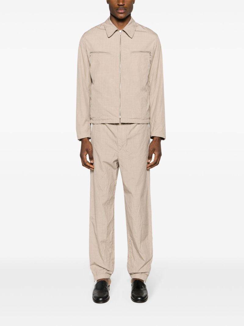 Neutral Wool-poplin Trousers