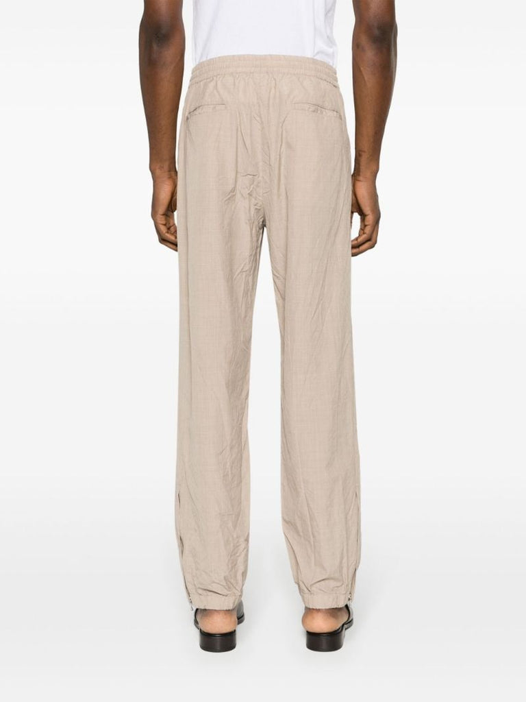 Neutral Wool-poplin Trousers