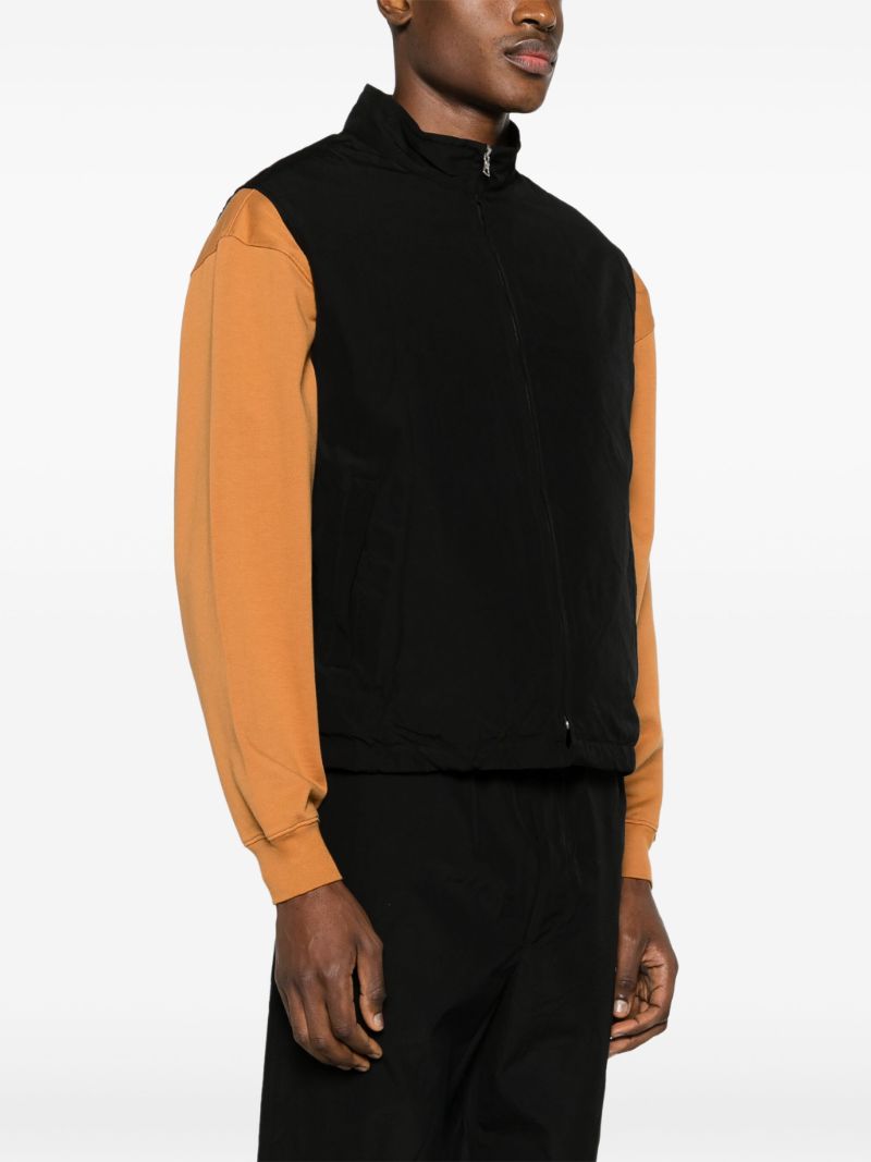 Black Wool-poplin Gilet
