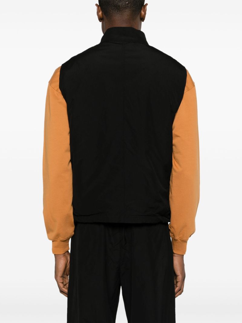 Black Wool-poplin Gilet