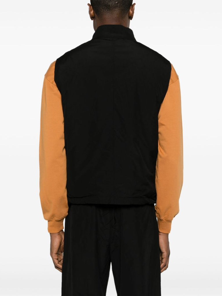 Black Wool-poplin Gilet