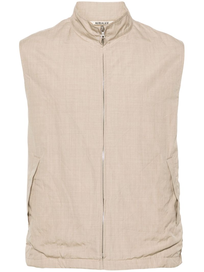 Neutral High Count Wool Gilet