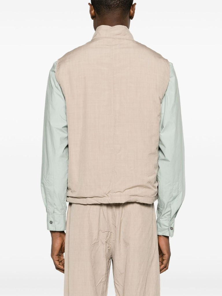 Neutral High Count Wool Gilet
