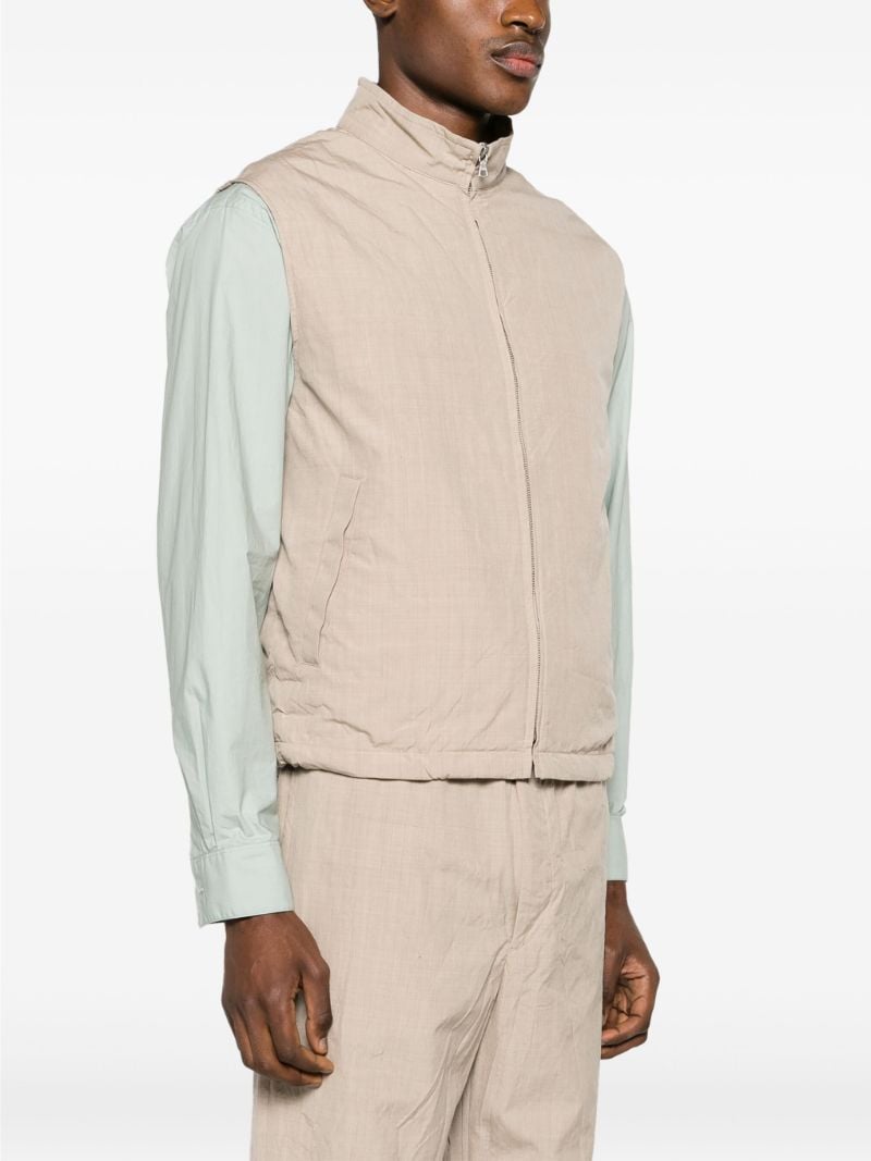 Neutral High Count Wool Gilet