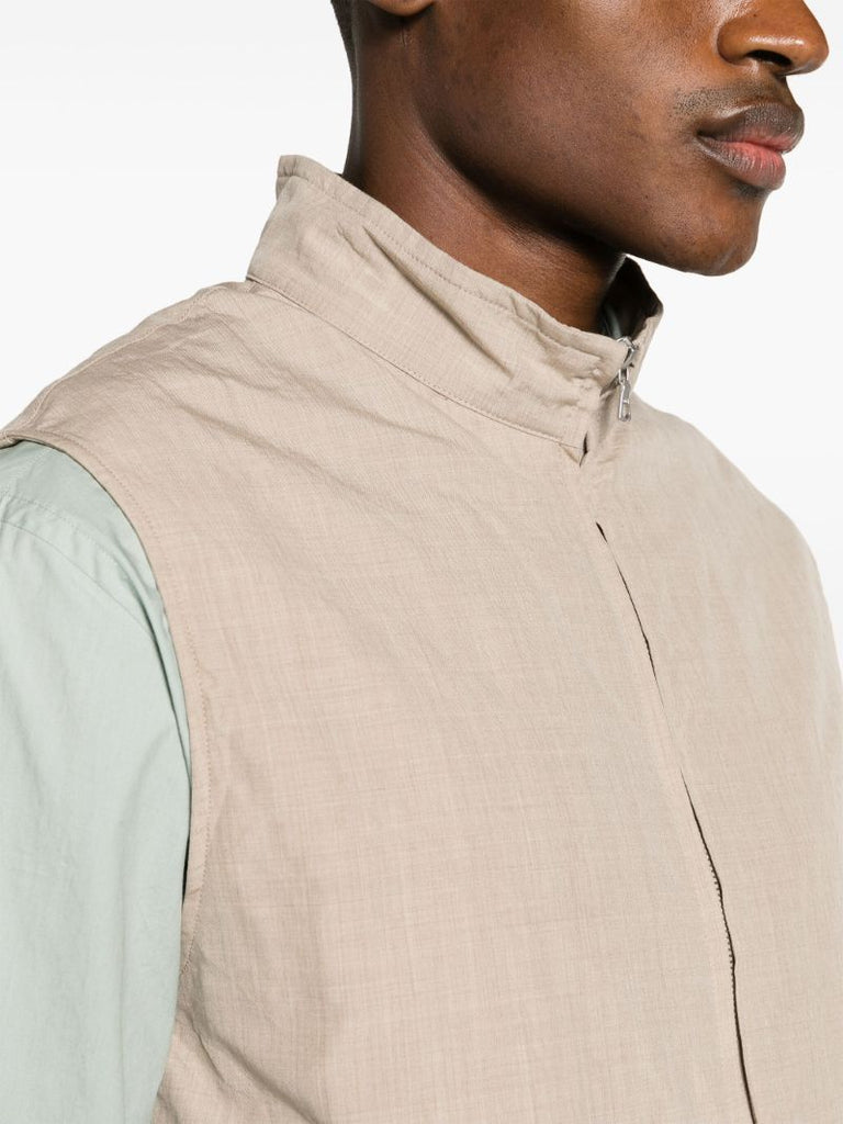 Neutral High Count Wool Gilet