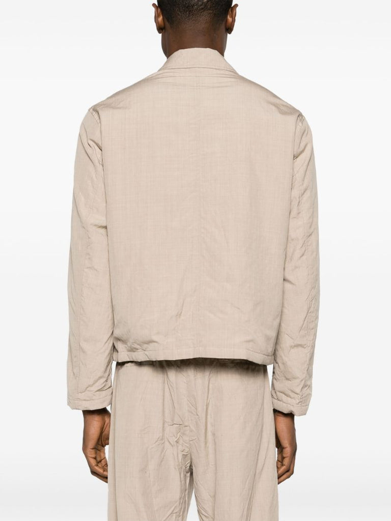 Neutral High Count Wool Shirt Jacket