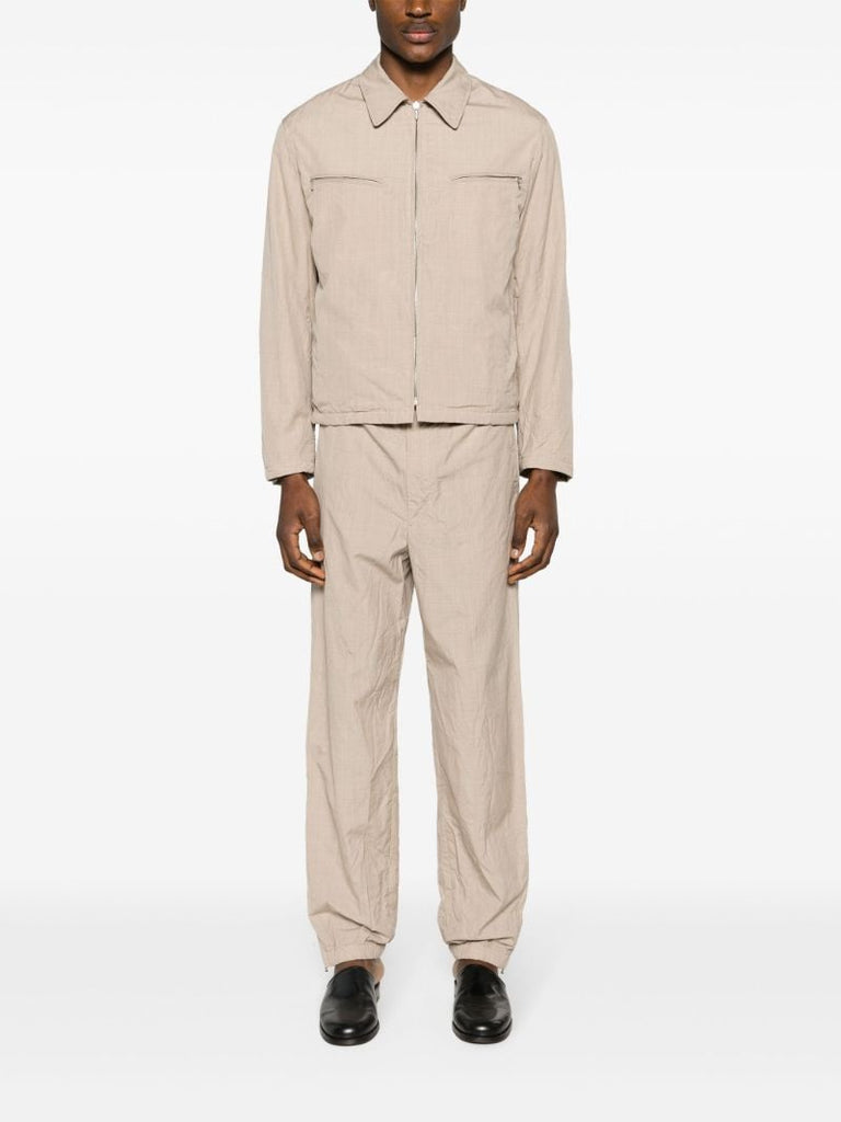 Neutral High Count Wool Shirt Jacket
