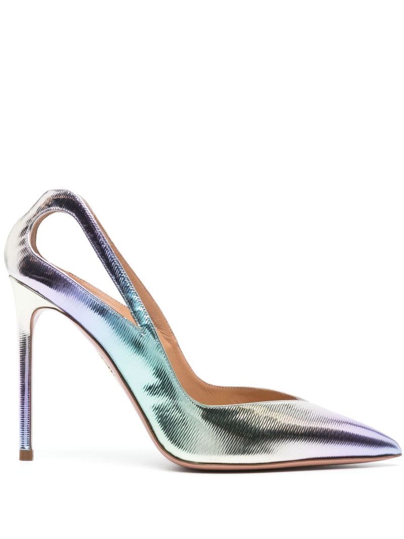 Purple Sheeva 105 Leather Pumps