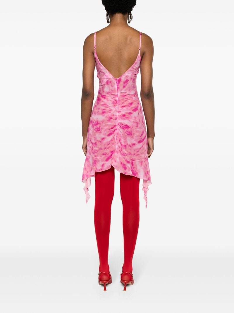 Pink Camouflage-print Mini Dress
